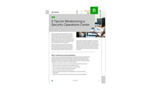 5 Tipps zur Modernisierung eines Sicherheitsbetriebszentrums
