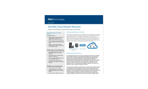 Dell EMC Cloud Disaster Recovery