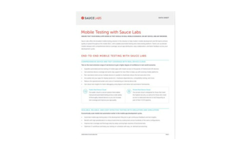 Mobile Tests mit Sauce Labs