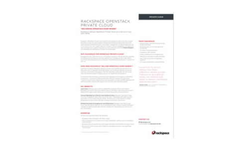 Rackspace OpenStack Private Cloud