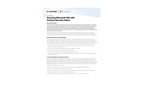 Sicherung von Microsoft 365 mit Fortinet Security Stoff