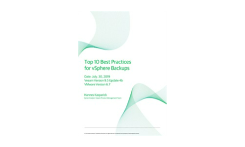 Top 10 Best Practices für vSphere Backups